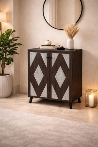 دولاب جزمة بنقوش أنيقة – تصميم ماليزي فاخر بألوان...