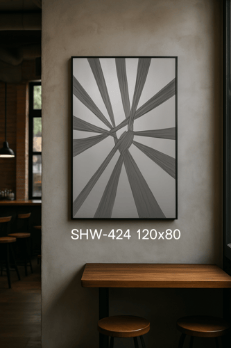 لوحة جدارية فنية الرمادية ثلاثي الأبعاد مقاسات متع...