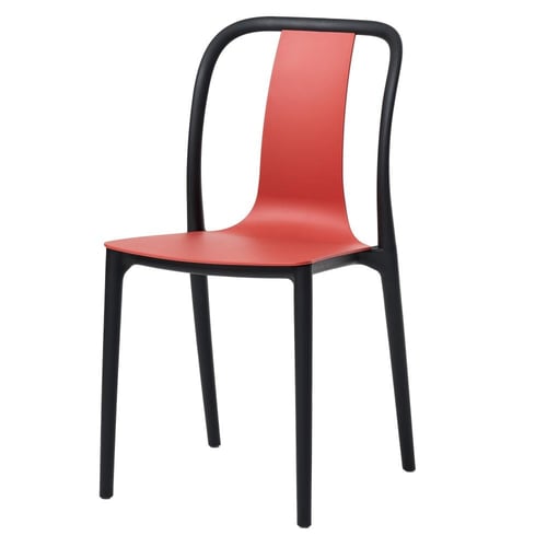 كرسي طعام بتصميم انسيابي وظهر مريح بهيكل معدني أسو...