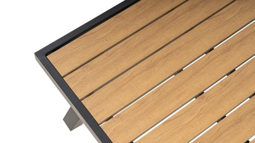 طقم جلسة خارجية ألمنيوم 7 أشخاص مع طاولة وسط اللون...