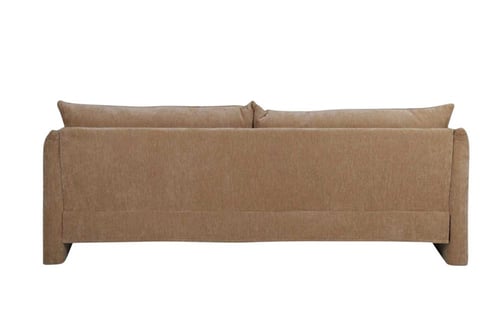 كنب استرخاء مخملي بتصميم معماري فاخر بيج