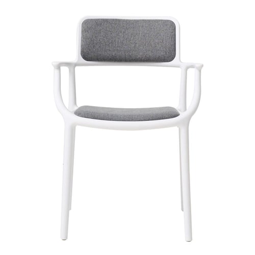 كرسي طعام مودرن بذراعين بتصميم انسيابي فاخر وقاعدة...