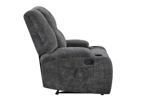 كرسي استرخاء ثابت فاخر بقماش مبطن مع مساند ذراع وح...