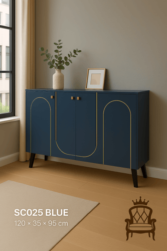 خزانة جانبية ماليزي بلمسة مخملية - 3 مقاسات - لون...