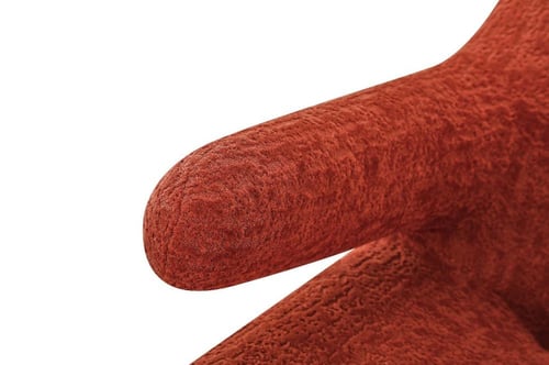 جديد كرسي قماش بلون كامِل بتصميم عصري منحني