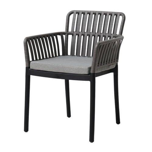 كرسي بلاستك عصري بتصميم شرائح مع وسادة مبطنة