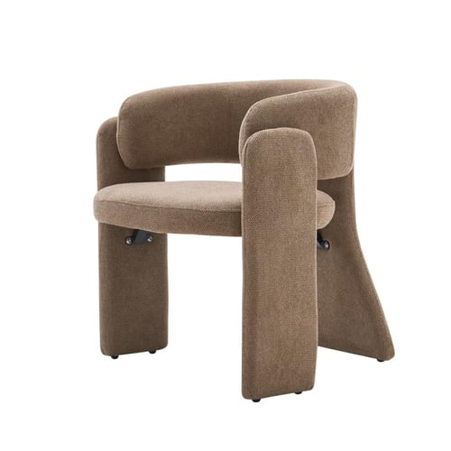 كنب مفرد مودرن بتصميم معماري فاخر بني