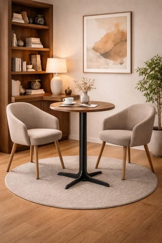 طاولة جانبية دائرية عصرية بقاعدة معدنية متعددة الا...