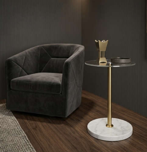 طاولة خدمة مودرن ذهبية