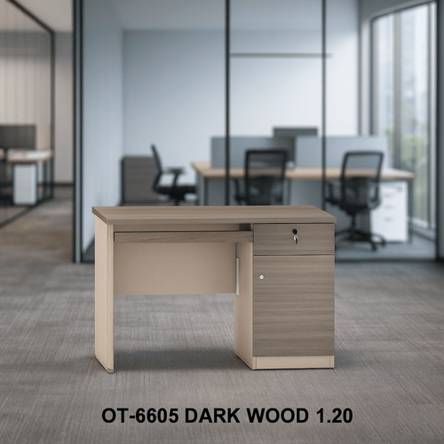 مكتب عمل خشبي أنيق – مقاس 120×60×75 سم | 4 ألوان