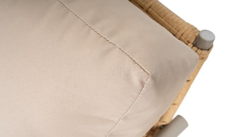 طقم جلسة خارجية رتان لـ 7 أشخاص مع طاولة وسط اللون...