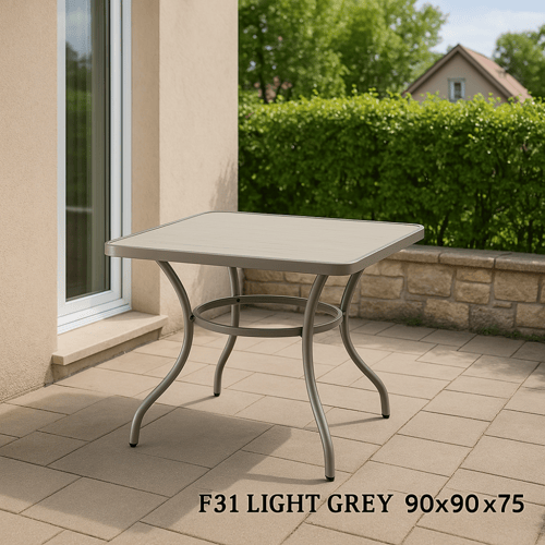 طاولة مربعة معدنية أنيقة بألوان متعددة