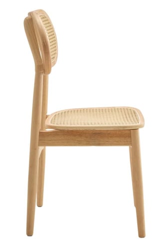 كرسي طعام كانيه خشبي بتصميم عصري طبيعي