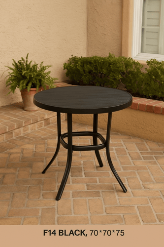 طاولة كوفي خارجية – تصميم معدني بألوان متعددة (أسو...