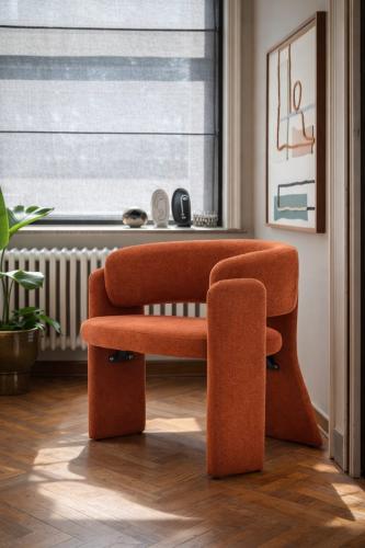 كنب مفرد مودرن بتصميم معماري فاخر لون Camel (كاميل...