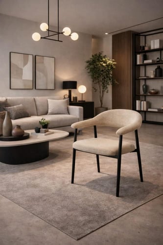 كرسي بوكليه عصري بذراعين –لجلوس المريح