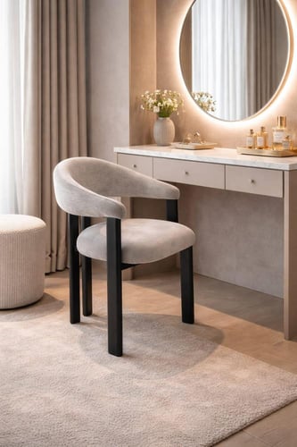 كرسي طعام مبطن فاخر بتصميم عصري