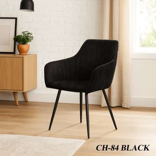 كرسي قماش فاخر بذراعين متعدد الألوان