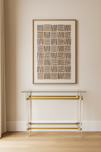 لوحة جدارية ديكور جداري خشبي هندسي