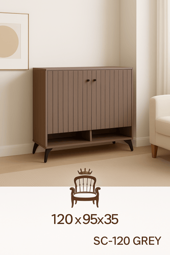 دولاب خزانة بلون رمادي أنيق – تصميم عصري ومقاسات م...