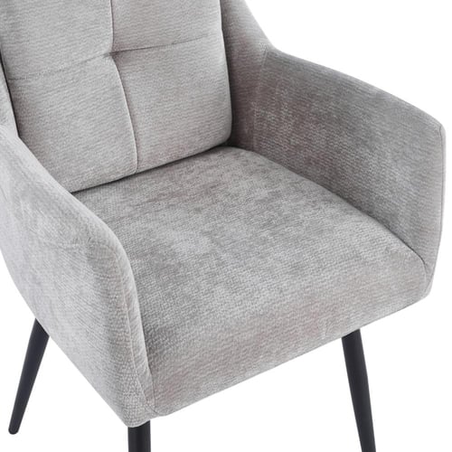 كرسي مبطن بقماش فاخر مع أرجل معدنية متعدد الالوان