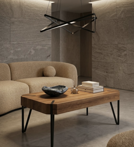 طأولة شاي مودرن - بني طبيعي - N.Brown موديل QJ-241