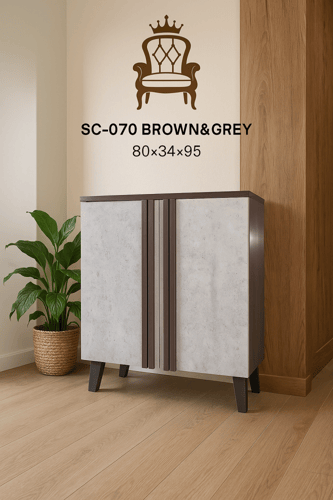 دولاب جزامة ماليزي بتصميم خشبي عصري وألوان رمادية...