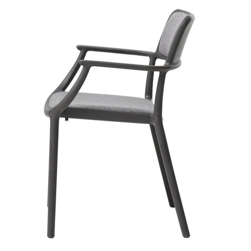 كرسي طعام مودرن بذراعين بتصميم انسيابي فاخر وقاعدة...