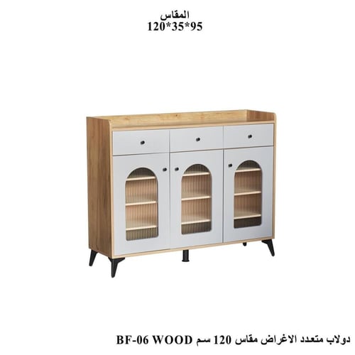 دولاب خشبي أنيق متعدد الاستخدام بثلاثة مقاسات لتخز...