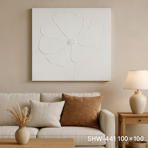 لوحة جدارية فنية بتصميم مربع أنيق لمسة جمالية