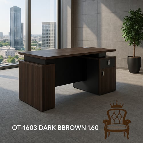 طاولة مكتب فاخرة عريضة بتصميم حديث – 3 ألوان (160×...