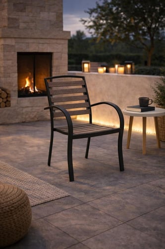 كرسي جلسات خارجية معدني – تصميم عملي