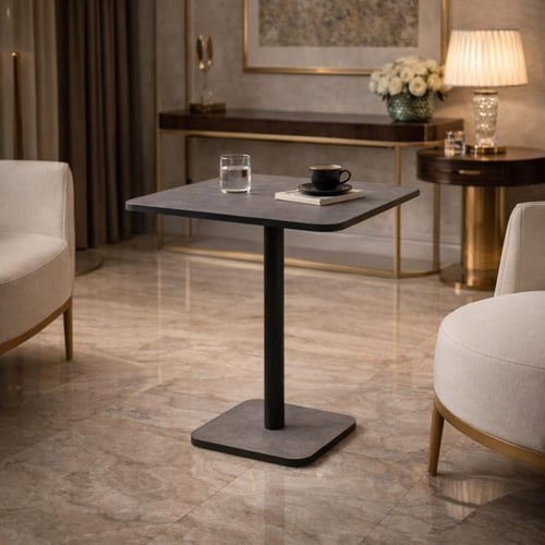 طاولة كافيه مربعة بتصميم عصري بسطح ميلامين فاخر أل...