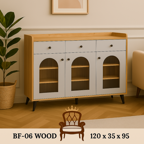 دولاب خشبي أنيق متعدد الاستخدام بثلاثة مقاسات لتخز...