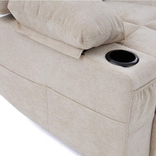 كرسي استرخاء دوّار فاخر مع مسند قدم وحامل أكواب مت...