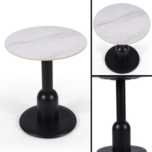 طاولة خدمه سيراميك فاخرة بتصميم دائري عصري