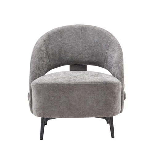 كرسي استرخاء مخملي بتصميم هلالي عصري الوان متعددة