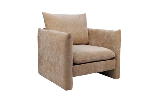 كنب مفرد بتصميم معماري عصري بيج