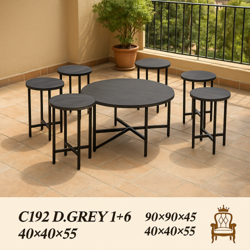 طقم طاولة و6+1 خشبي أنيق متوفر بعدة ألوان ومقاسات...