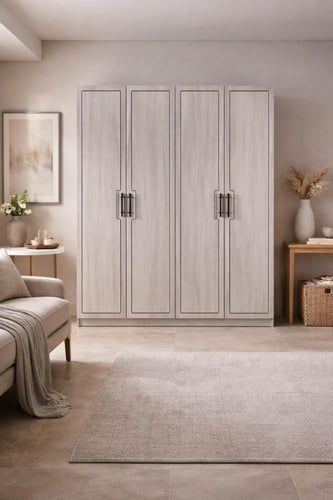 دولاب ملابس خشبي GREY بتقسيم داخلي – موفن هوم