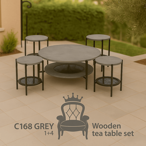 طقم طاولة 1 طاولة + 4 بتصاميم أنيق اللون متنوعة