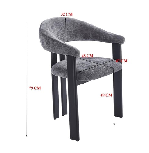 كرسي طعام مبطن فاخر بتصميم عصري