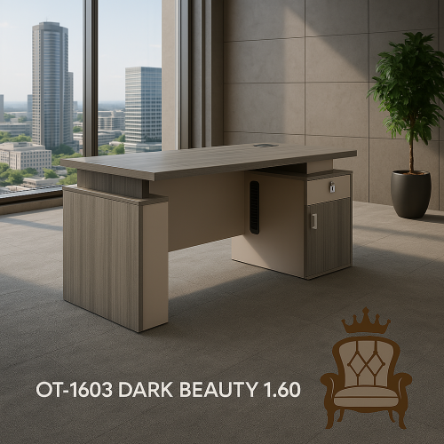 طاولة مكتب فاخرة عريضة بتصميم حديث – 3 ألوان (160×...