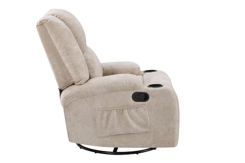 كرسي استرخاء دوّار فاخر مع مسند قدم قابل للتمديد أ...