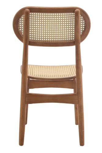 كرسي طعام كانيه خشبي بتصميم عصري طبيعي