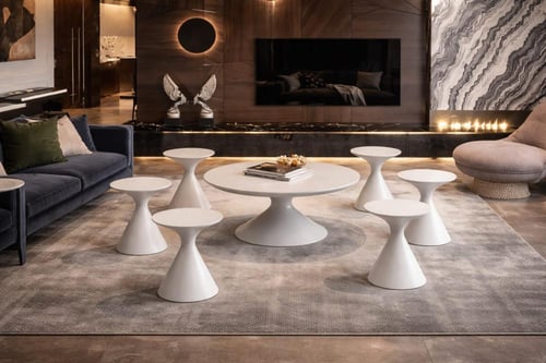 طقم شاي سيراميك بيج بتصميم عصري 1+6