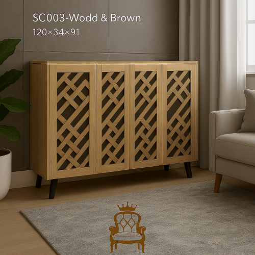 دولاب أحذية ماليزي خشب بني بثلاث مقاسات تصميم عملي...