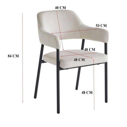 كرسي قماش عصري بمساند جانبية وإطار معدني متعدد الا...