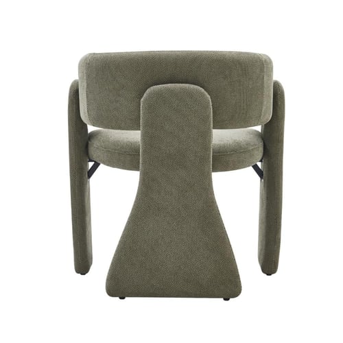 كنب مفرد مودرن بتصميم معماري فاخر لون اخضر زيتوني