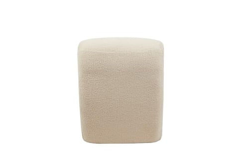 كرسي أرضي فاخر بدون أرجل – قماش ناعم بلون بيج